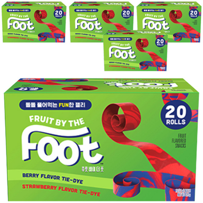 FRUIT BY THE Foot 軟糖 20入, 420g, 5個