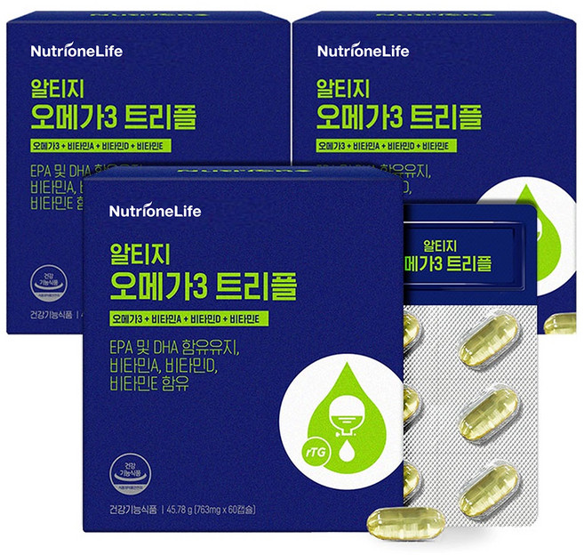 뉴트리원 알티지 오메가3 트리플, 60정, 3개