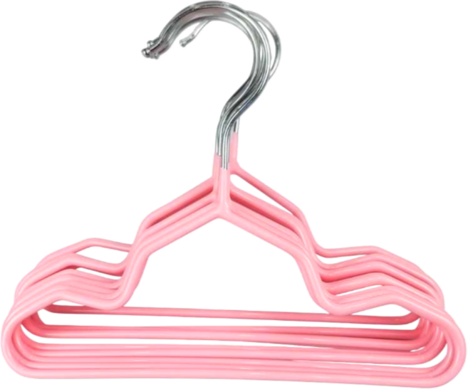 폴베아 논슬립 애견 미니 옷걸이 핑크, 10개