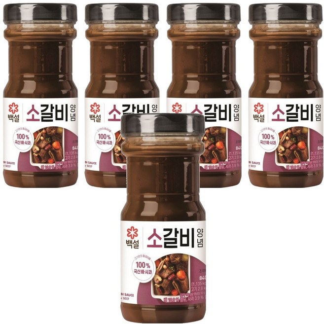 백설 소갈비 양념, 840g, 5개