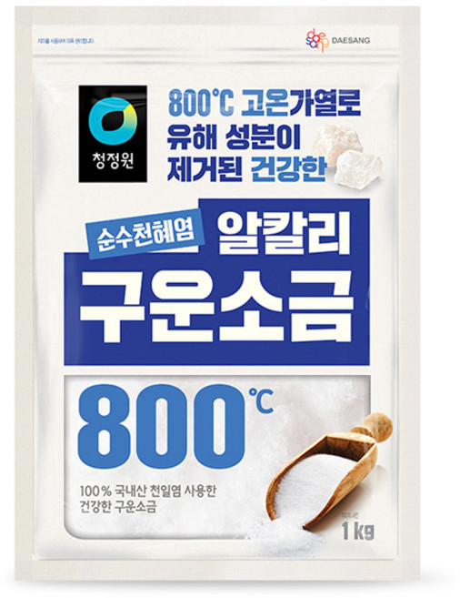 청정원 천일염 구운소금, 1kg, 1개