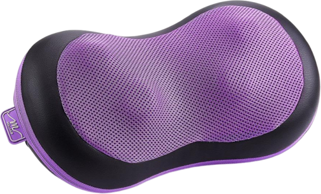 MOLIJIA 魔力家 M632充電式溫熱按摩枕 3D揉捏按摩 35-40°C恆溫設計 無線充電, BY060032, 星紫黑