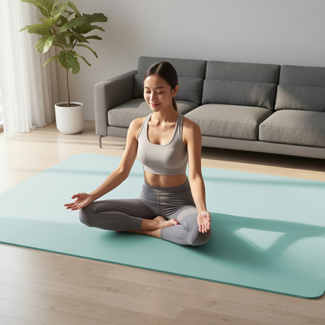 아리프 TPE 자이언트 요가매트, 네오 민트, 1개