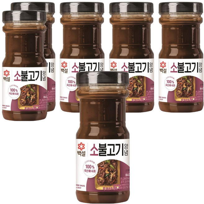 백설 소불고기 양념, 840g, 6개
