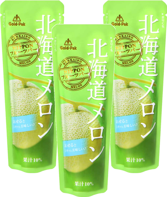 Gold-Pak 風味果汁棒 北海道哈密瓜, 80g, 3包