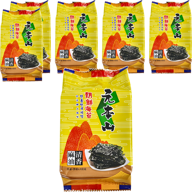 元本山 朝鮮海苔 清香麻油, 13.5g, 2袋