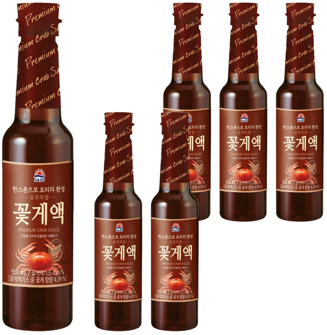 사조 프리미엄 꽃게액, 550ml, 6개