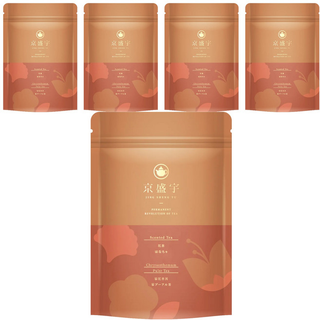 京盛宇 花茶系列 菊花普洱茶包, 2.5g, 10包, 5袋