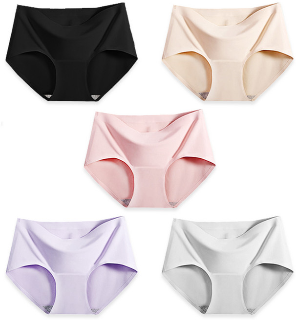 AnotherD 無痕內褲 5件組, 黑色, 膚色, 粉色, 紫色, 灰色, 1套