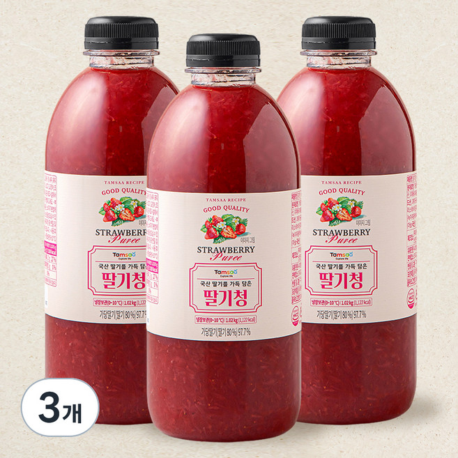 탐사 딸기청, 1.02kg, 3개