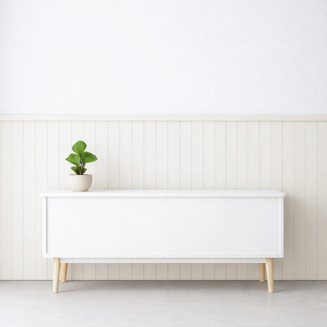 접착식 PS 루바템바보드 셀프 인테리어 벽면 리폼 패널 40 x 100 cm, 1개, TRA-422 크림화이트