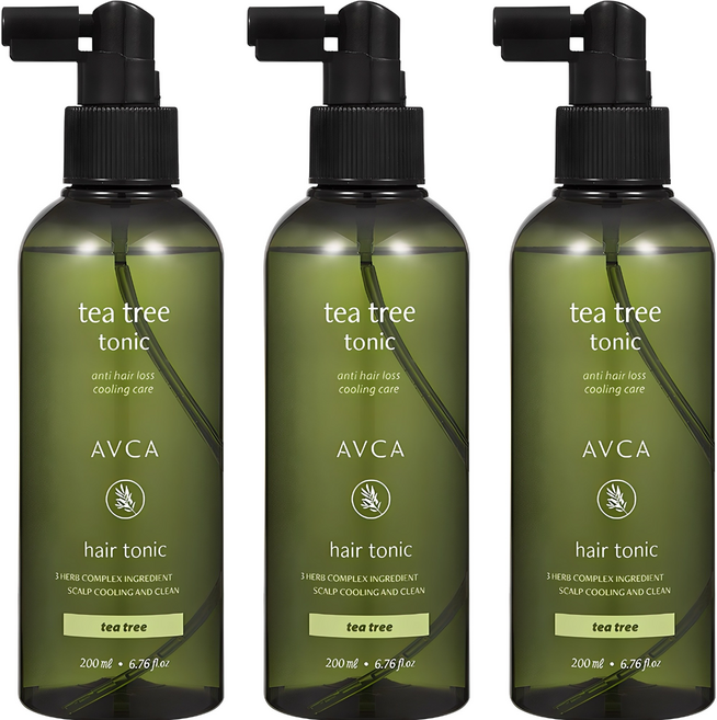 AVCA 頭皮護理強健髮根茶樹護髮液, 200ml, 3瓶