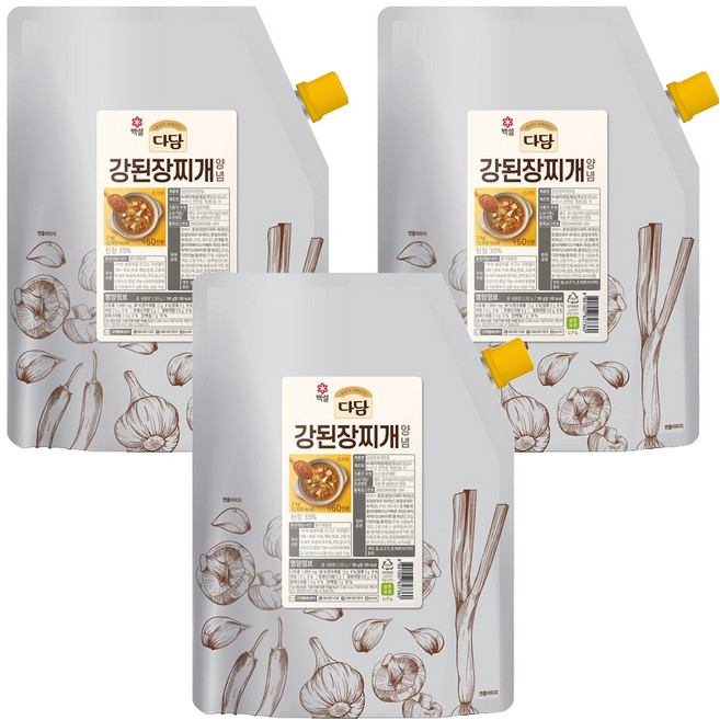 다담 강된장찌개 양념, 2kg, 3개