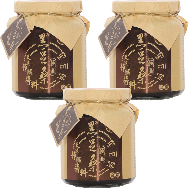黑豆桑 極品純黑豆豉, 300g, 3罐