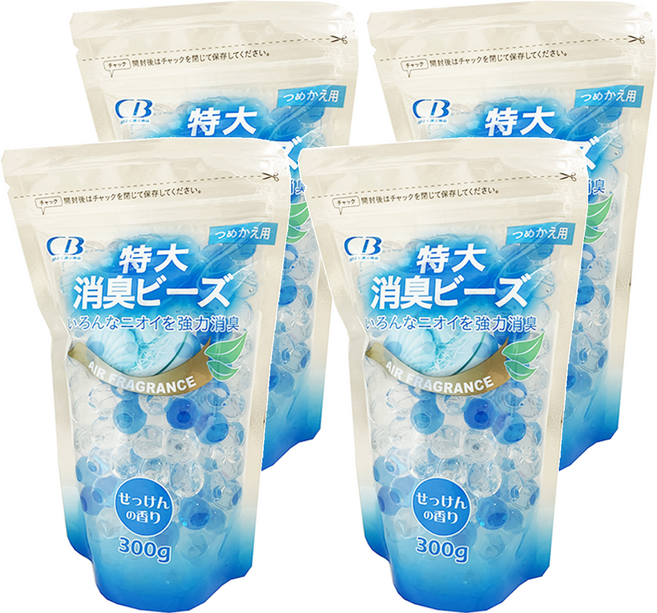 CB 康蓓 特大型消臭珠 晨露清香補充包, 300g, 4包