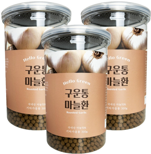 헬로우그린 구운 통마늘환 통, 300g, 3개