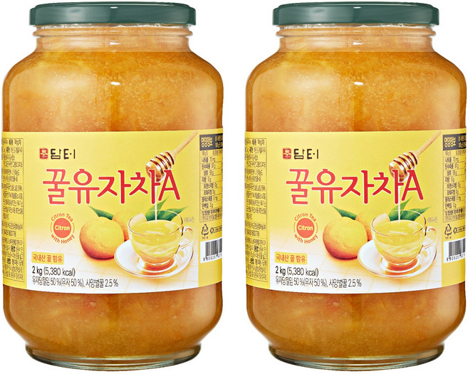 담터 꿀유자차A, 2kg, 1개입, 2개