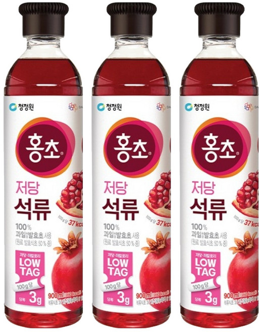 홍초 저당 석류, 900ml, 3개