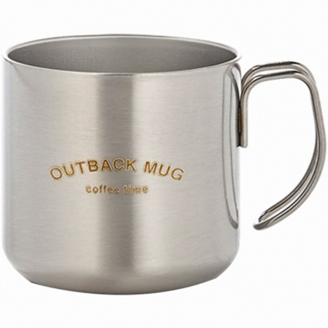OSLO Outback雙層不鏽鋼馬克杯, 銀色, 340ml, 1個