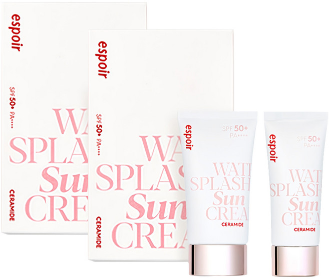 에스쁘아 워터 스플래쉬 세라마이드 선크림 SPF50+ PA++++ 60ml + 30ml, 90ml, 2개