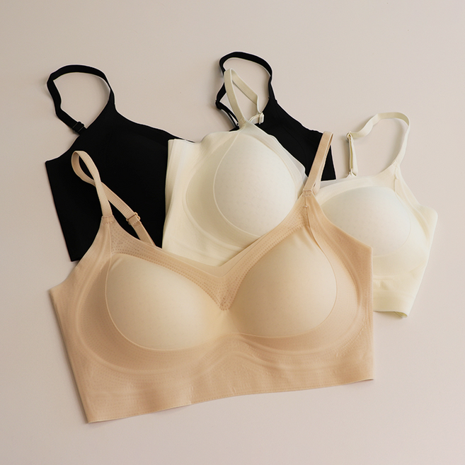 문릿 여성용 패드 일체형 에어쿨 날개 브라 끈형 3종 세트