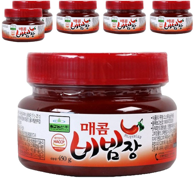 칠갑농산 매콤 비빔장, 450g, 6개