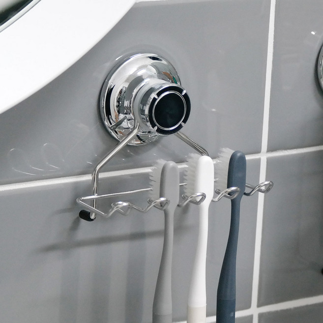 스파이더락 와이어 미니 칫솔걸이, 실버, 1개