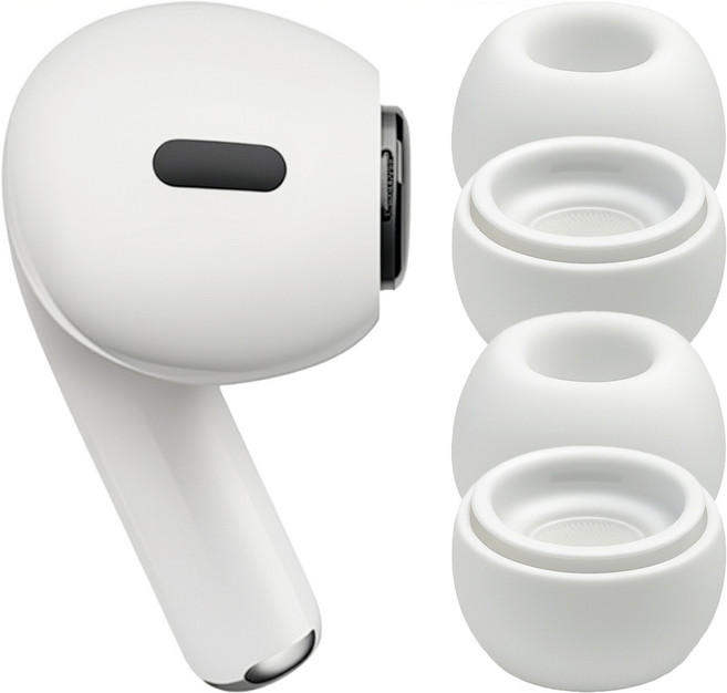 오디오에스프레소 밀크티 에어팟 프로 전용 실리콘 이어팁 밀크티, 화이트, 4개