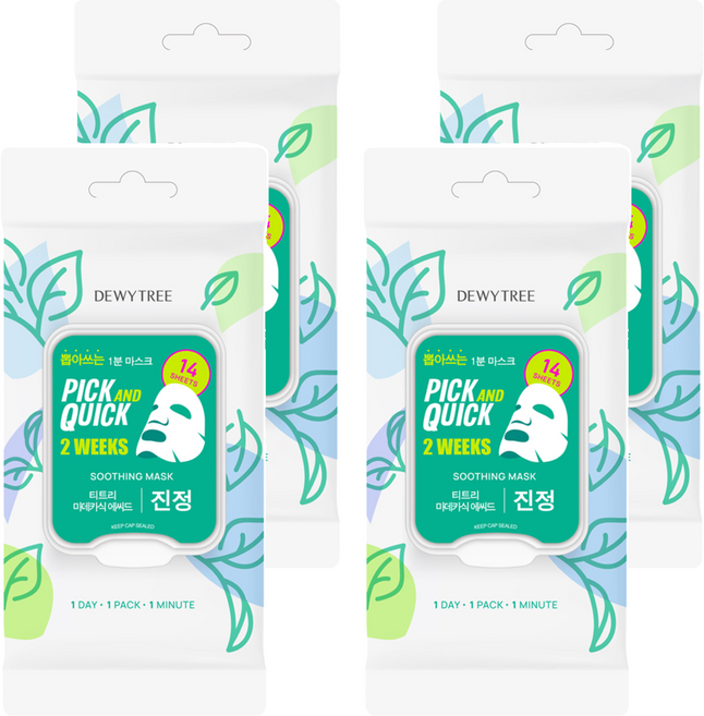 듀이트리 픽앤퀵 투윅스 수딩 마스크, 4개, 14개입