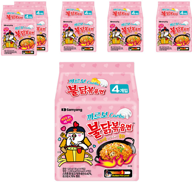 불닭볶음면 까르보 130g, 24개