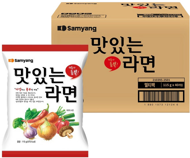 삼양 맛있는라면 115g, 40개