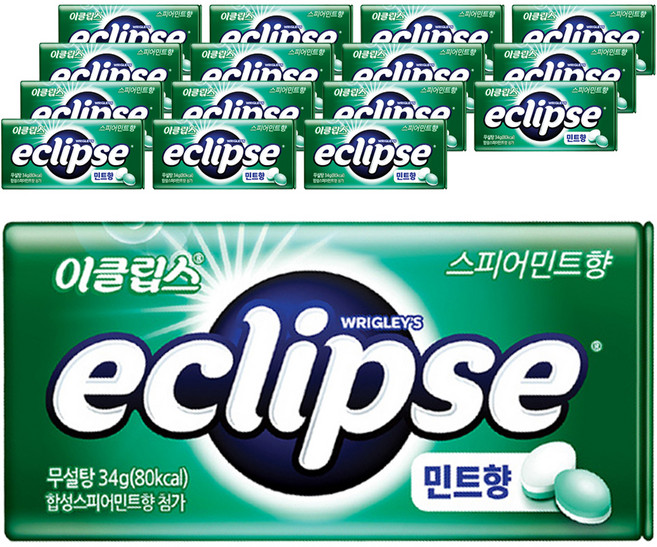 이클립스 캔디 스피어민트향, 34g, 16개