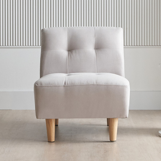 에보니아 112 1인용 소파의자 패브릭, 라이트그레이