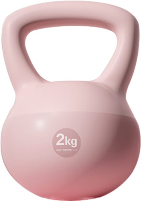 로이윙 케틀벨 코어 PVC 아령, 핑크, 2kg, 1개