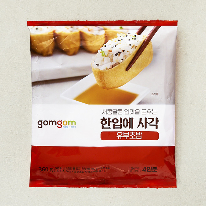 곰곰 한입에사각 유부초밥 (4인분), 360g, 1개