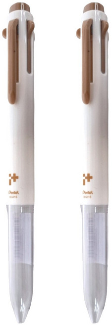 Pentel 飛龍文具 i plus 5色筆管 BGH5-DE, 摩卡色, 2支