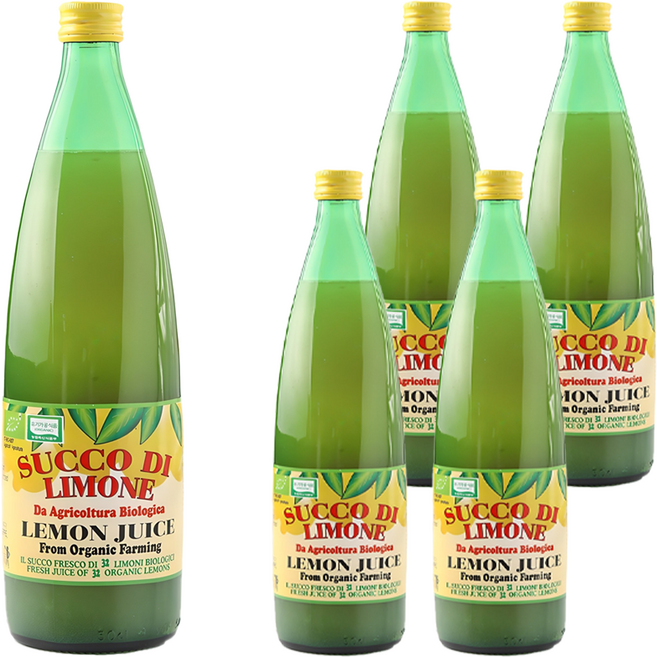 유로푸드 유기농 레몬주스, 1L, 5개