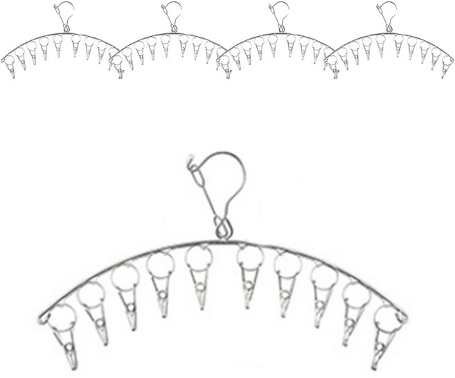 튼튼한 스테인리스강 빨래집게 옷걸이 10개형, 5개