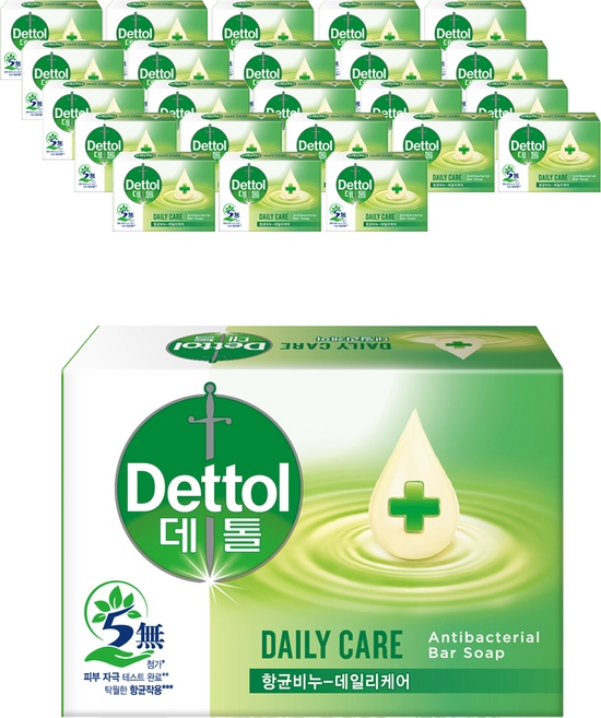 데톨 향균비누 데일리케어, 100g, 24개입
