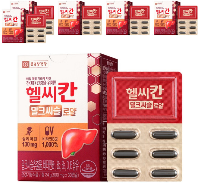 종근당건강 헬씨칸 로얄 밀크시슬, 30정, 6개