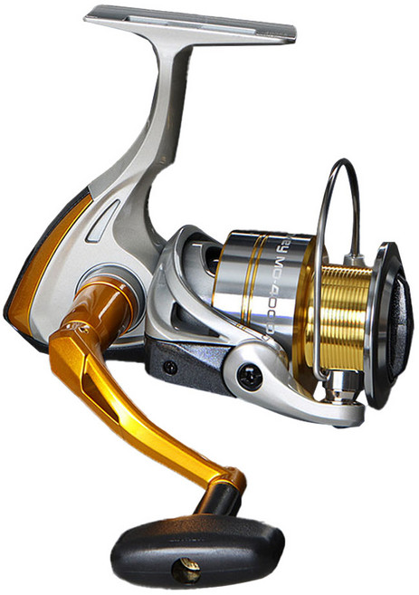 okuma 寶熊釣具 猴 紡車式捲線器, MO 3000, 銀色 + 黃色 + 黑色