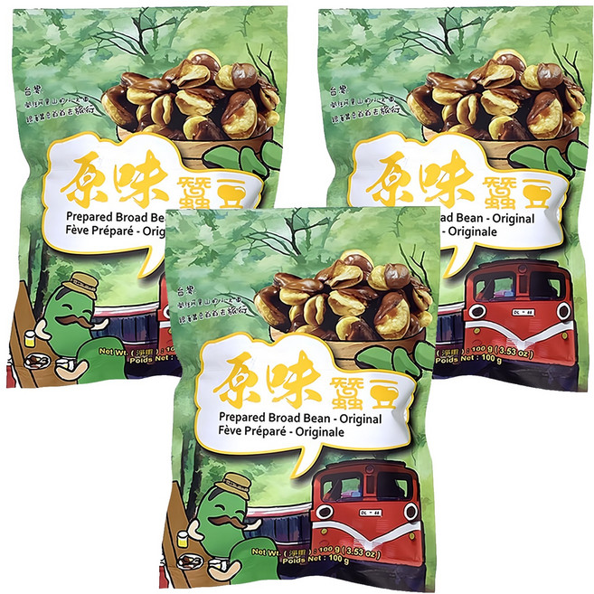 六福 風味蠶豆 原味, 100g, 3包