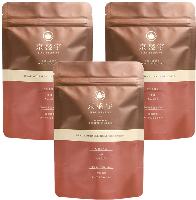 京盛宇 光之茶系列 普洱熟茶原葉袋茶, 2.5g, 12包, 3袋
