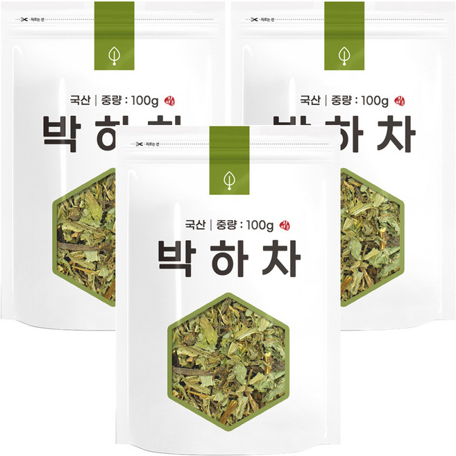 자연초 박하차, 100g, 3개
