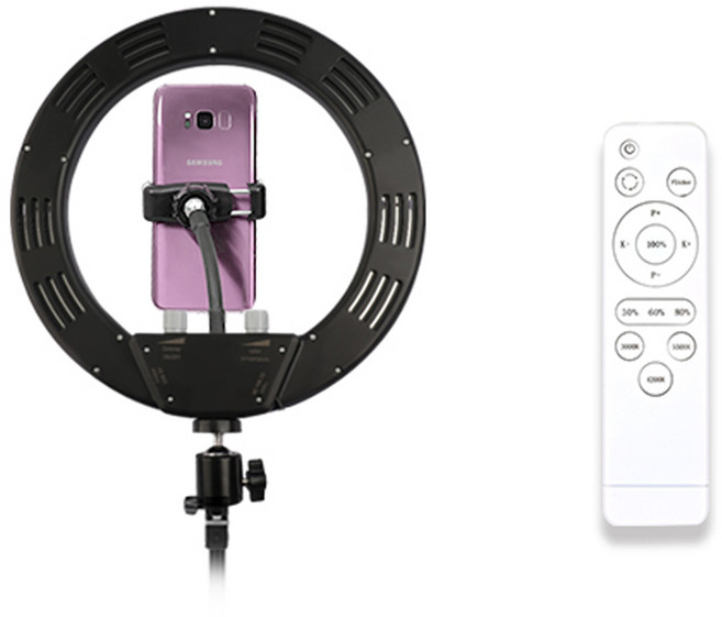 대한 유튜브 1인 개인 방송 인물 제품 사진 촬영 조명 링라이트, DH-U250(블랙), 1개