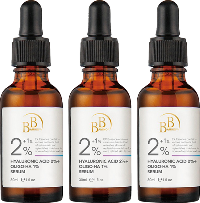 BB AMINO 科研 2%HA + 1%小分子玻尿酸精華, 30ml, 3瓶