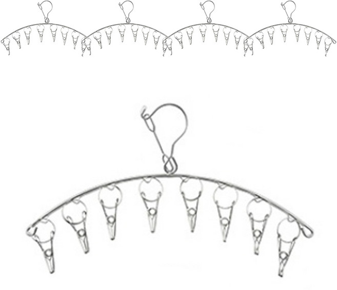 올스텐 빨래집게 옷걸이 8구, 5개