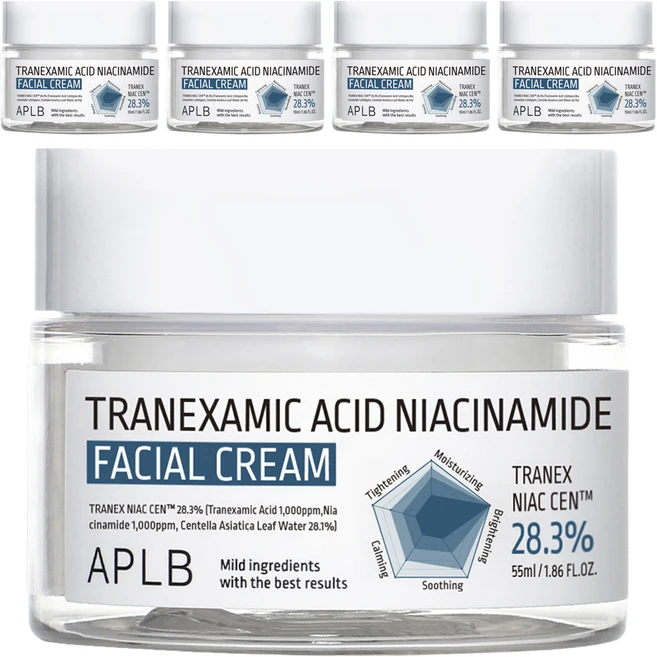 APLB 트라넥삼산 나이아신아마이드 페이셜 크림, 55ml, 5개 - 쿠팡