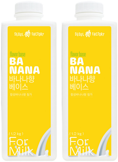 서울팩토리 바나나향 음료 베이스, 2개, 1.2kg