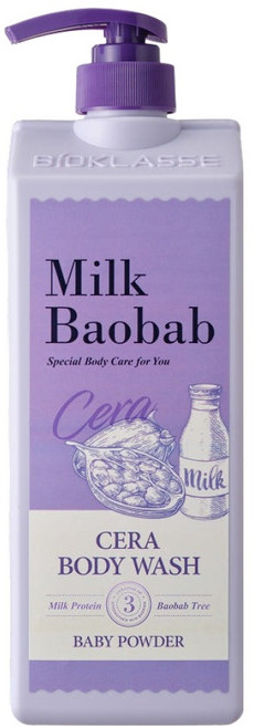 밀크바오밥 세라 바디워시 베이비파우더, 1.2L, 1개